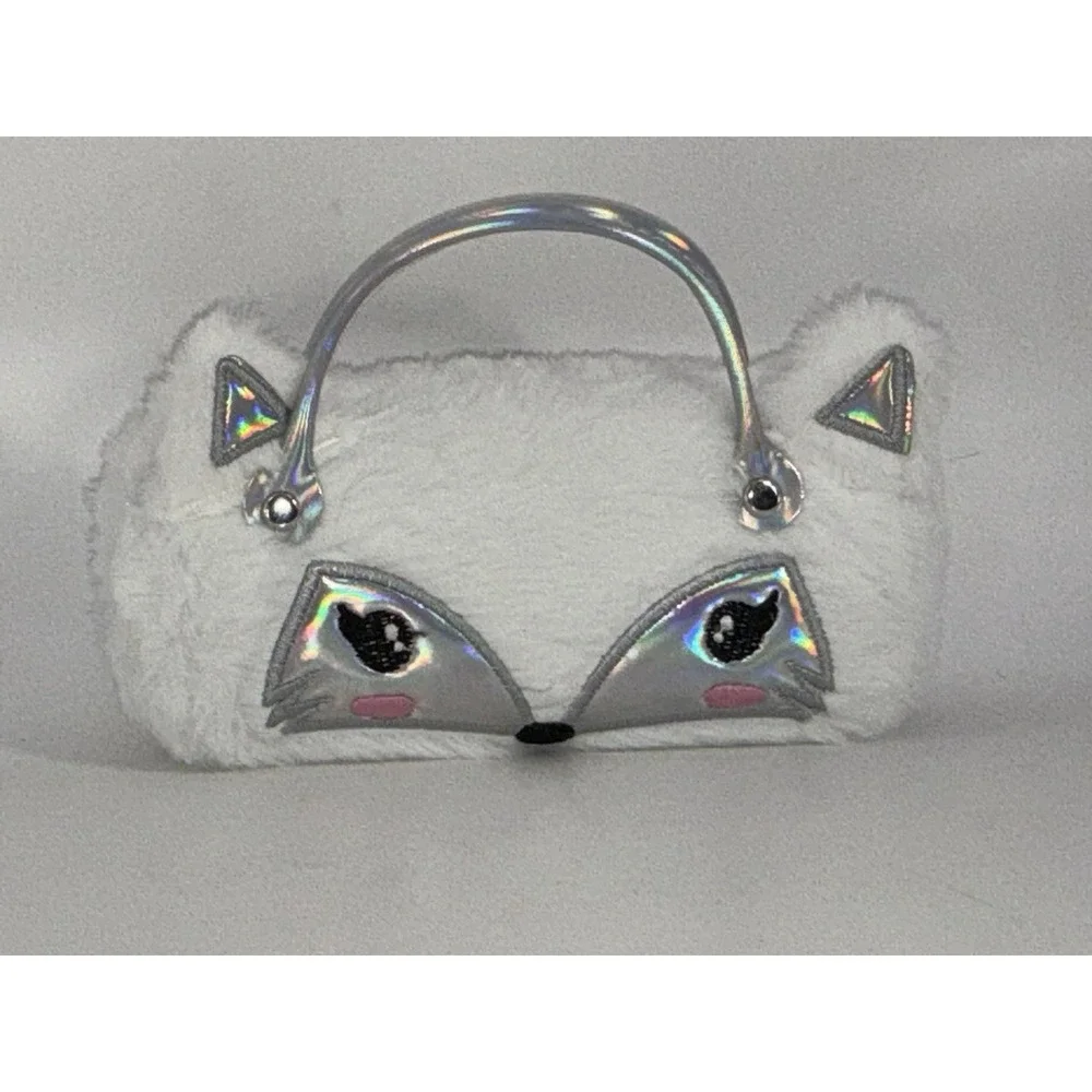 White Faux Fur Fox Eyeglass Case So Pretty